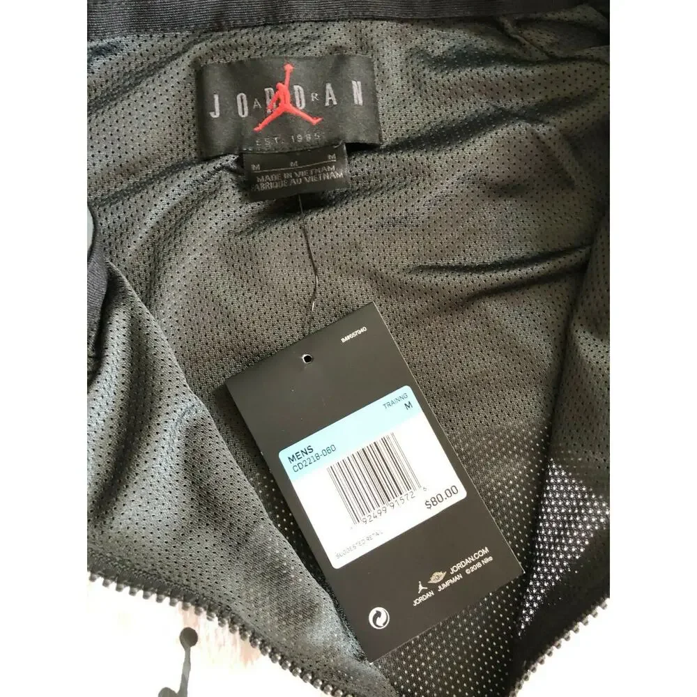 Nike Air Jordan Team Dri Fit Woven Windbreaker Grey Jacket CD2218-060 Size M